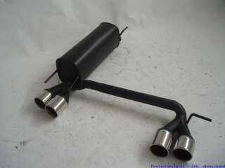 back-silencer with tailpipe left & right aluminised steel