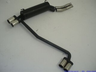 back-silencer with tailpipe left & right aluminised steel