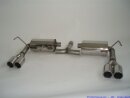 back-silencer with tailpipe left & right stainless steel