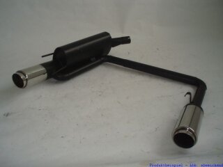 back-silencer with tailpipe left & right aluminised steel