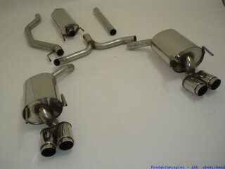 63.5mm catback-system with tailpipe left & right stainless steel