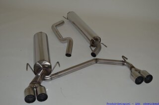 63.5mm racing catback-system stainless steel