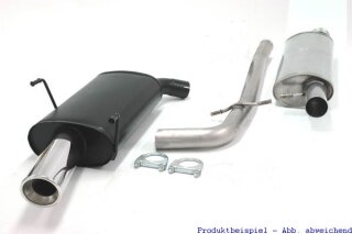 63.5mm catback-system aluminised steel