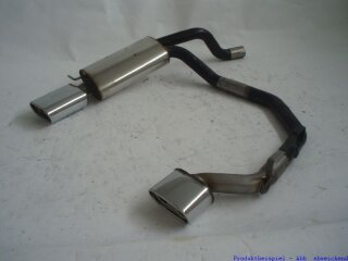 back-silencer with tailpipe left & right stainless steel