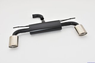 back-silencer with tailpipe left & right aluminised steel