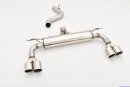 76mm back-silencer with tailpipe left &amp; right stainless steel