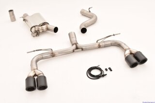 76mm catback-system with tailpipe left & right with original flap-control stainless steel