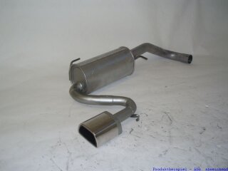 back-silencer with tailpipe in the middle aluminised steel