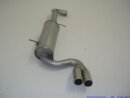 back-silencer with tailpipe in the middle aluminised steel