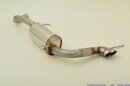 back-silencer with tailpipe in the middle stainless steel
