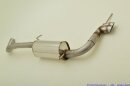 back-silencer with tailpipe in the middle stainless steel