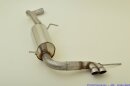 back-silencer with tailpipe in the middle stainless steel