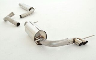 70mm catback-system with tailpipe in the middle stainless steel