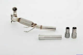 76mm downpipe with 200 cells HJS sport-catalyst stainless steel