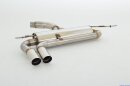 76mm back-silencer with tailpipe left &amp; right stainless steel