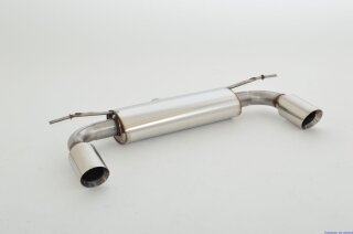 76mm back-silencer with tailpipe left & right stainless steel