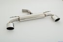 76mm back-silencer with tailpipe left &amp; right stainless steel