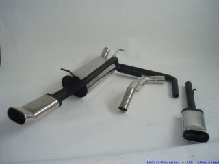 back-silencer with tailpipe left & right stainless steel