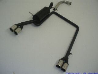 back-silencer with tailpipe left & right aluminised steel