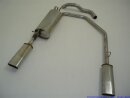 back-silencer with tailpipe left &amp; right stainless steel