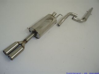 63.5mm racing catback-system stainless steel