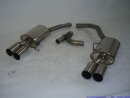 back-silencer with tailpipe left & right stainless steel