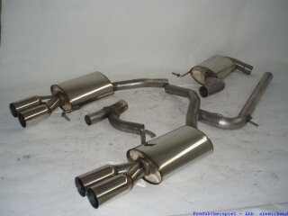 70mm catback-system with tailpipe left & right stainless steel