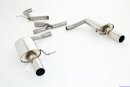 back-silencer with tailpipe left & right stainless steel