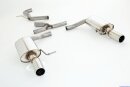 back-silencer with tailpipe left & right stainless steel