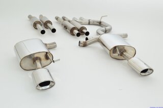 2x55mm catback-system with tailpipe left & right stainless steel