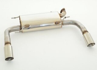 back-silencer with tailpipe left & right stainless steel