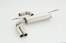 back-silencer with tailpipe left & right stainless steel