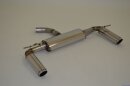 back-silencer with tailpipe left &amp; right stainless steel