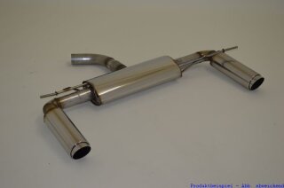 back-silencer with tailpipe left & right stainless steel