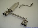 back-silencer with tailpipe left &amp; right stainless steel