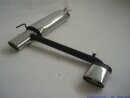 back-silencer with tailpipe left & right stainless steel