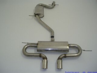 76mm catback-system with tailpipe left & right R32-Look stainless steel