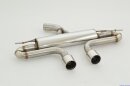 76mm back-silencer with tailpipe left &amp; right R32-Look stainless steel