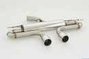 76mm back-silencer with tailpipe left &amp; right R32-Look stainless steel