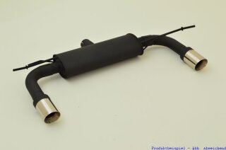 back-silencer with tailpipe left & right GTI-Look aluminised steel