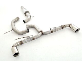 76mm catback-system with tailpipe left & right GTI-Look stainless steel