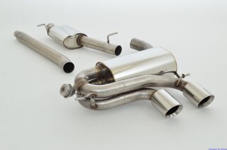 76mm catback-system w. tailpipe left & right with flap-control stainless steel