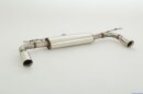 76mm back-silencer with tailpipe left &amp; right stainless steel