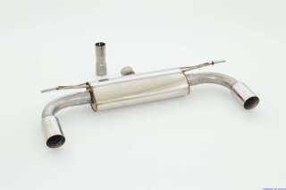 back-silencer with tailpipe left & right GTI-Look stainless steel