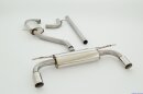 76mm catback-system with tailpipe left &amp; right GTI-Look stainless steel