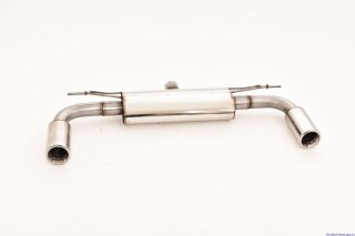 back-silencer with tailpipe left & right GTI-Look stainless steel