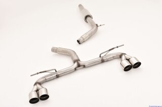 76mm catback-system with tailpipe left & right stainless steel