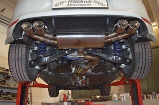 76mm catback-system with tailpipe left & right R-Look stainless steel