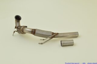 76mm downpipe with 200 cells sport-catalyst stainless steel