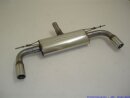 back-silencer with tailpipe left & right stainless steel